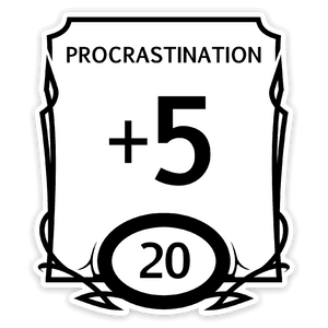 Stat Block Procrastination sticker
