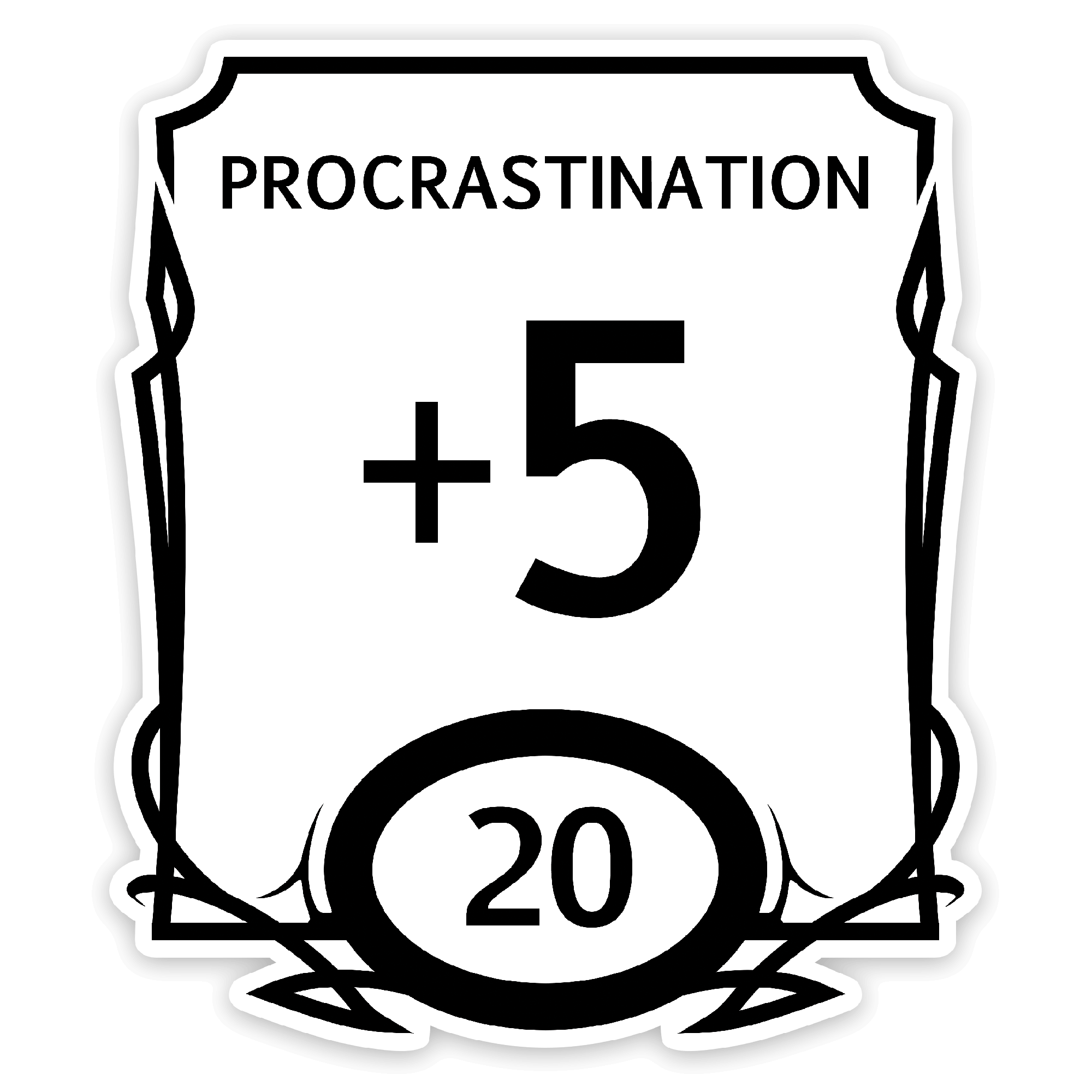 Staat Blok Uitstel Sticker - D&D / TTRPG Sticker - {{e32f773c77b3ee9b392d46dd24f05149}}