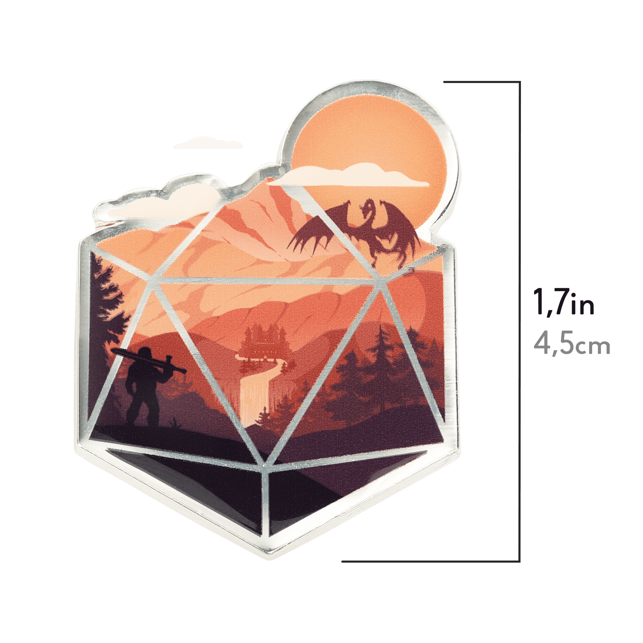 The d20 Hero Pin - Pin - GlassStaff