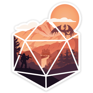 The D20 Hero sticker