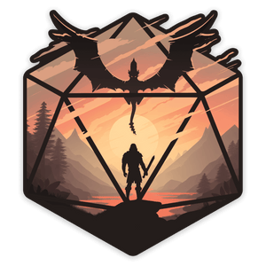 The Staredown d20 sticker