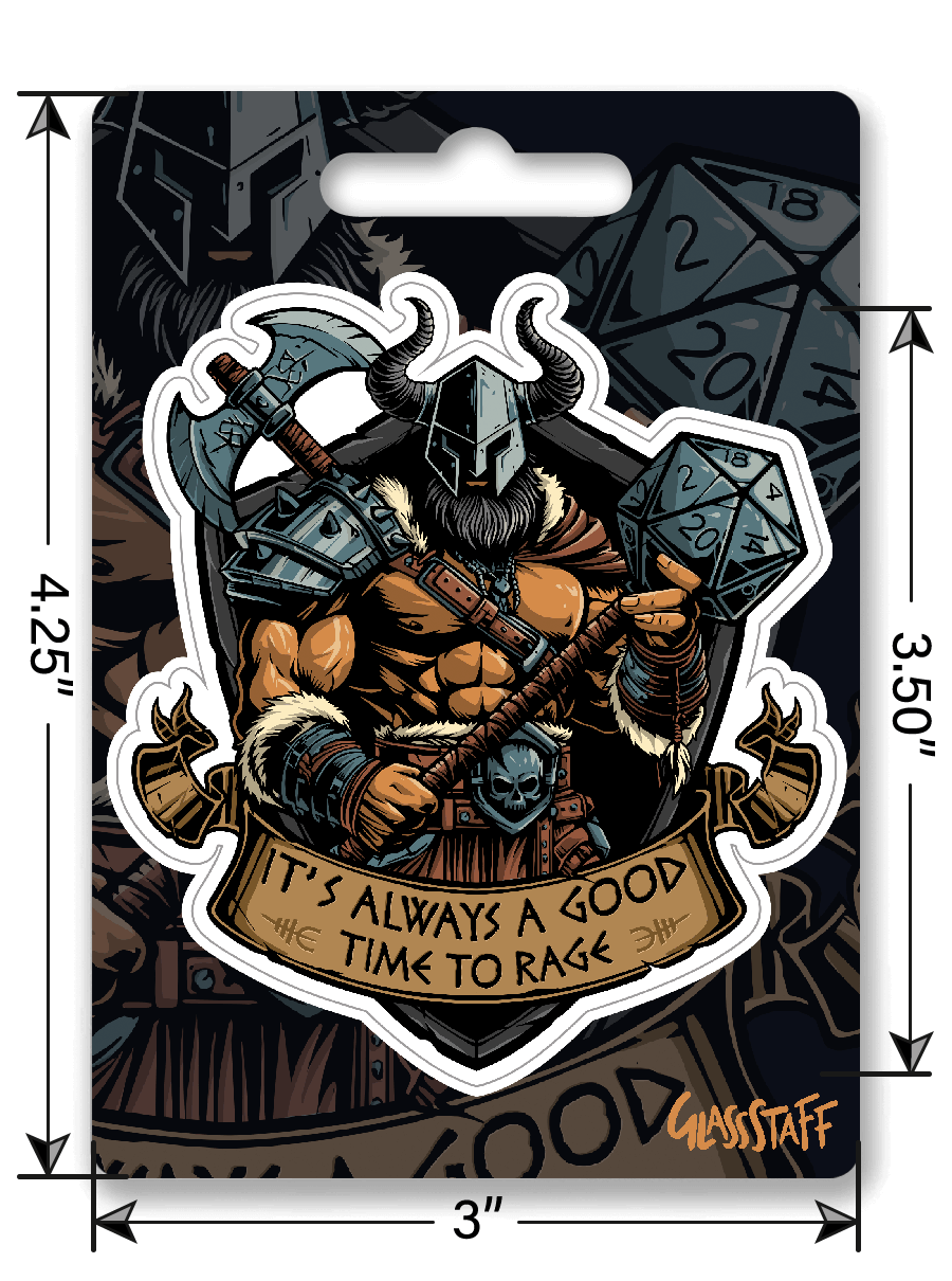 Time to Rage Sticker - Sticker - GlassStaff