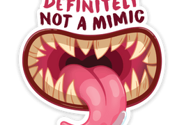 Transparent Not a Mimic Sticker - Sticker - GlassStaff