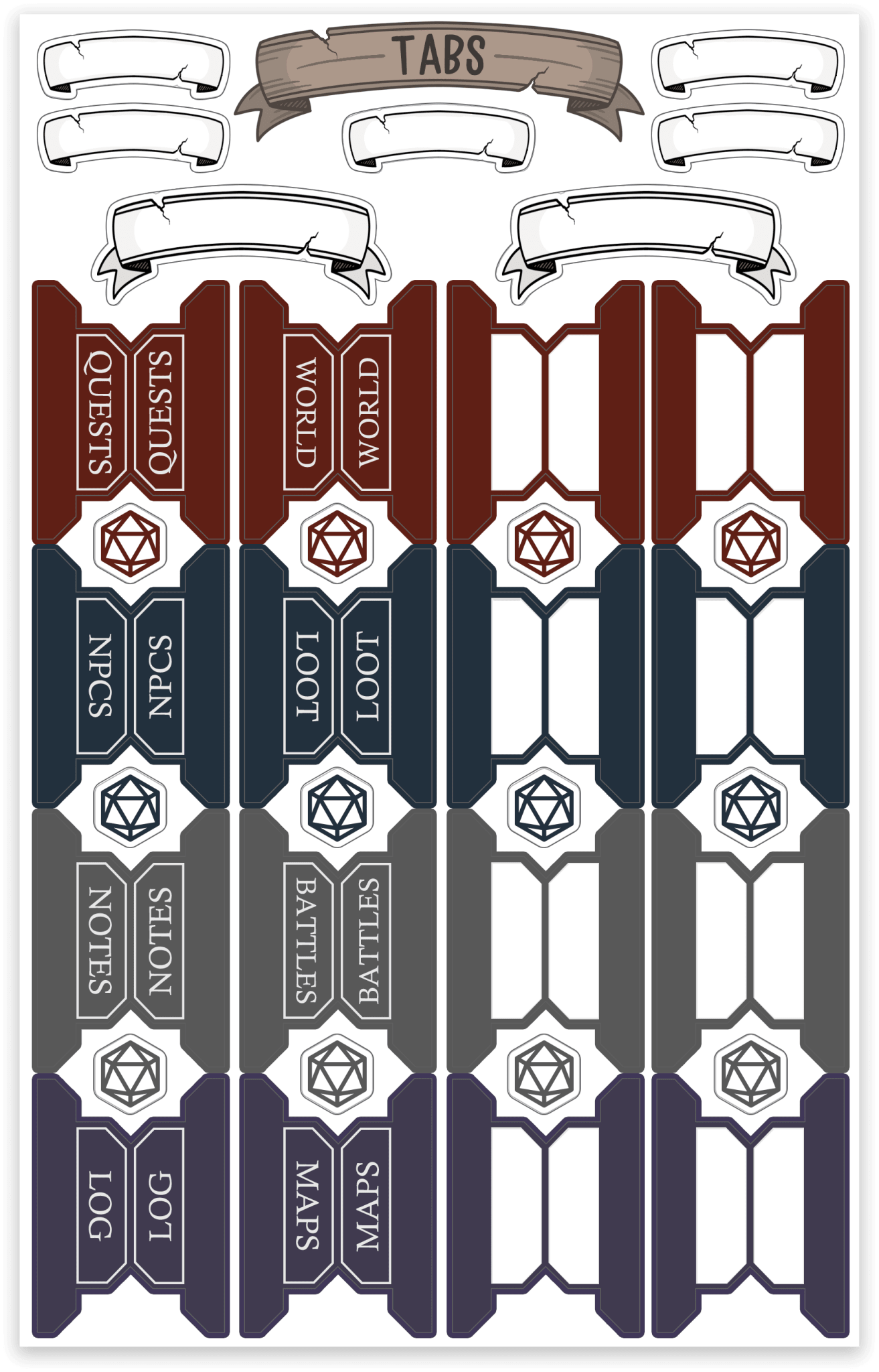 TTRPG Notebook Ministickers - Special Stickers - GlassStaff