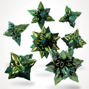 Unholy Bane Metal RPG Dice Set - RPG Dice Set - GlassStaff