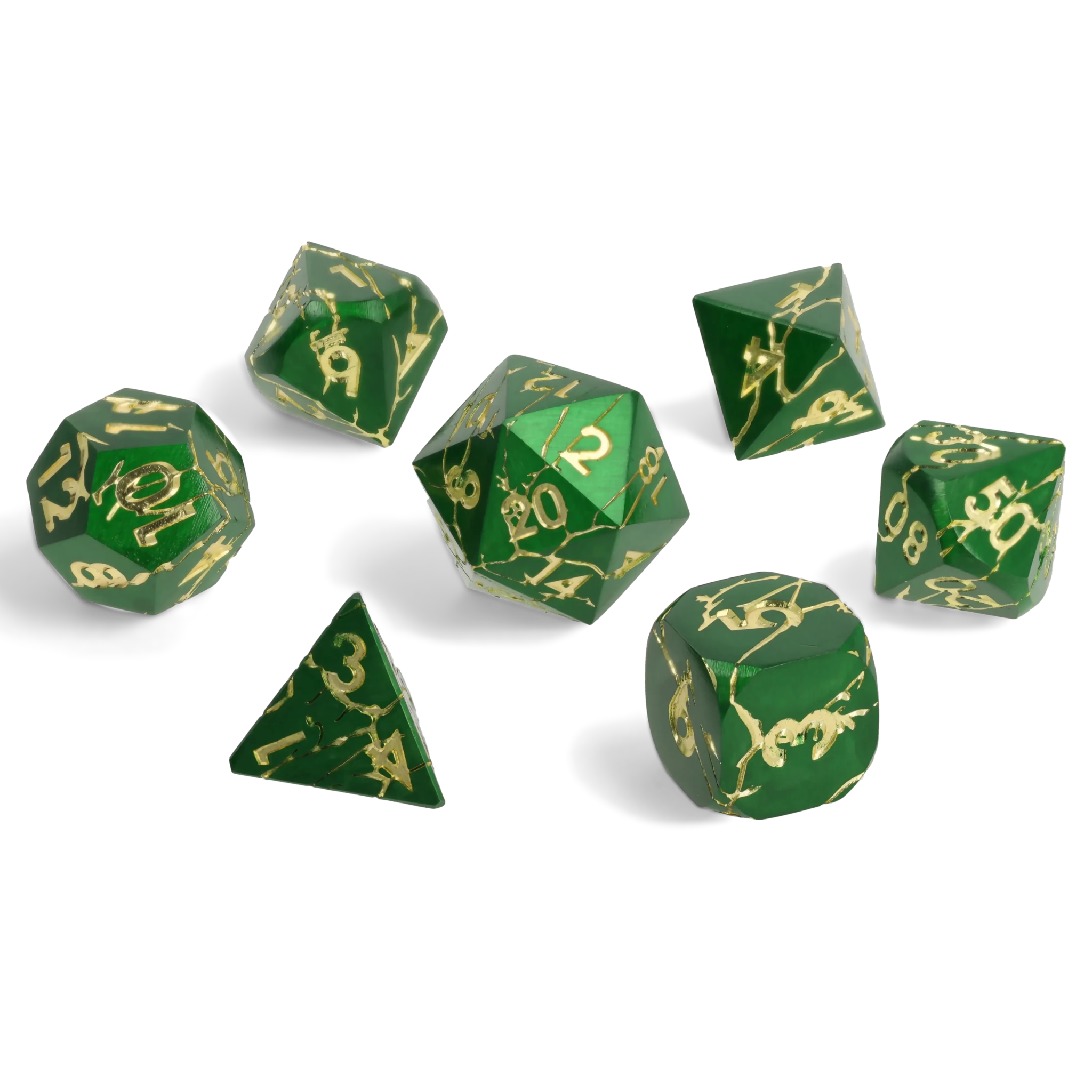 Wildlight Break Metal RPG Dice Set - RPG Dice Set - GlassStaff
