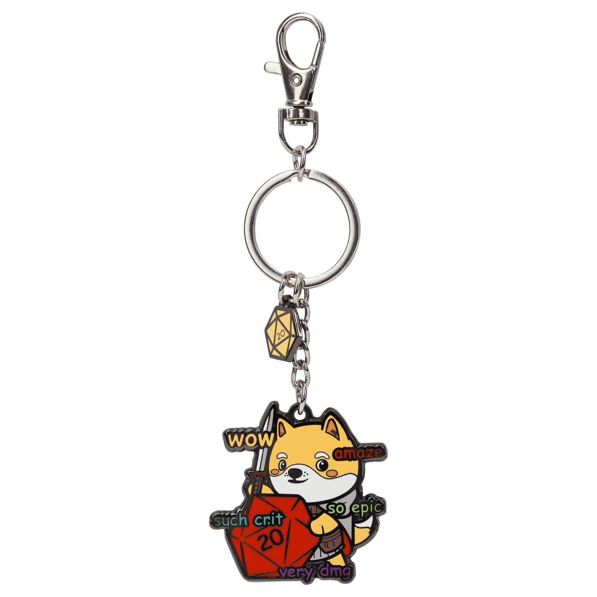 Wow Such Crit Keychain - Keychain - GlassStaff