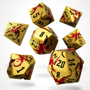 Wyrmgold metal RPG dice set - RPG Dice Set - GlassStaff