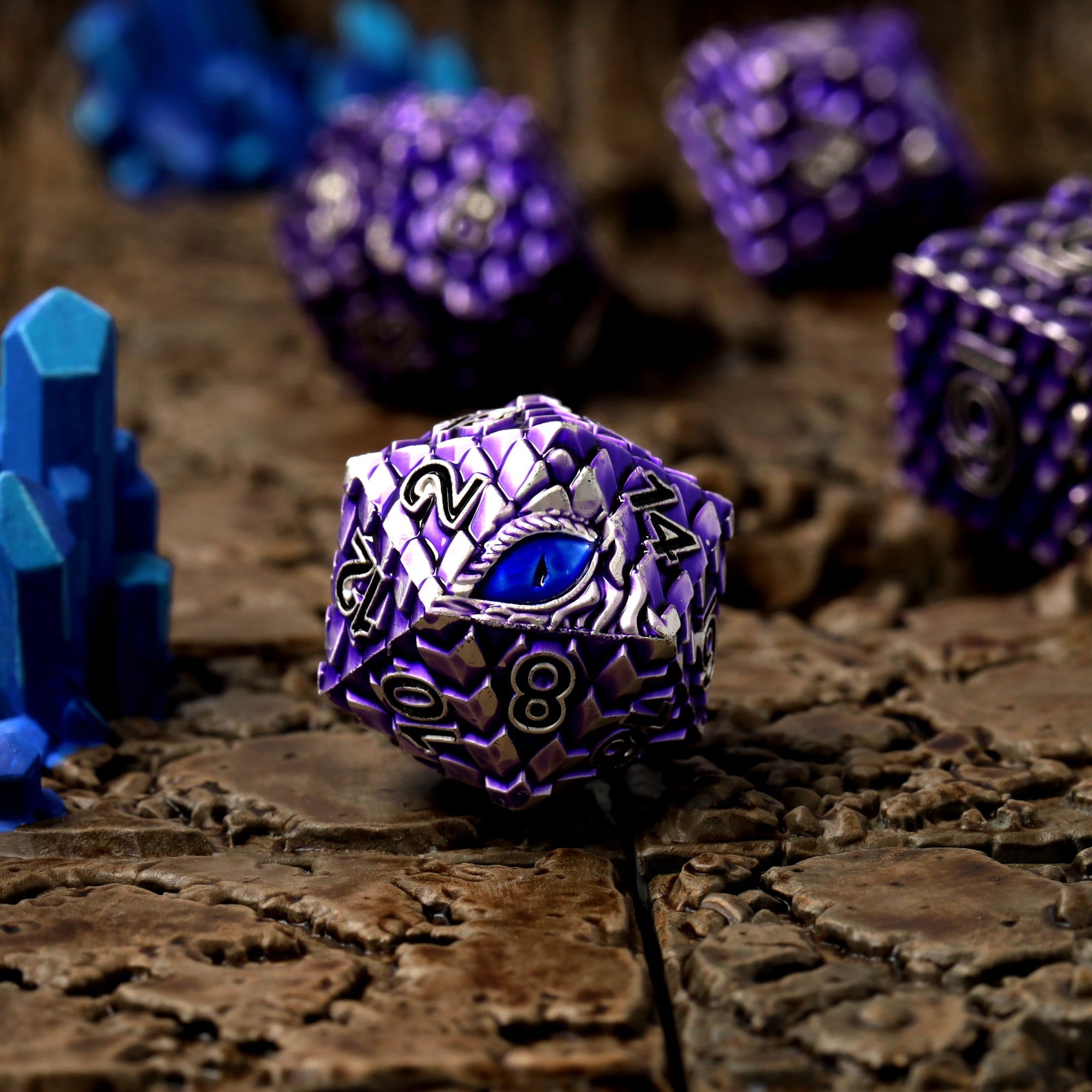 Zorvaxius Metal RPG Dice Set - RPG Dice Set - GlassStaff