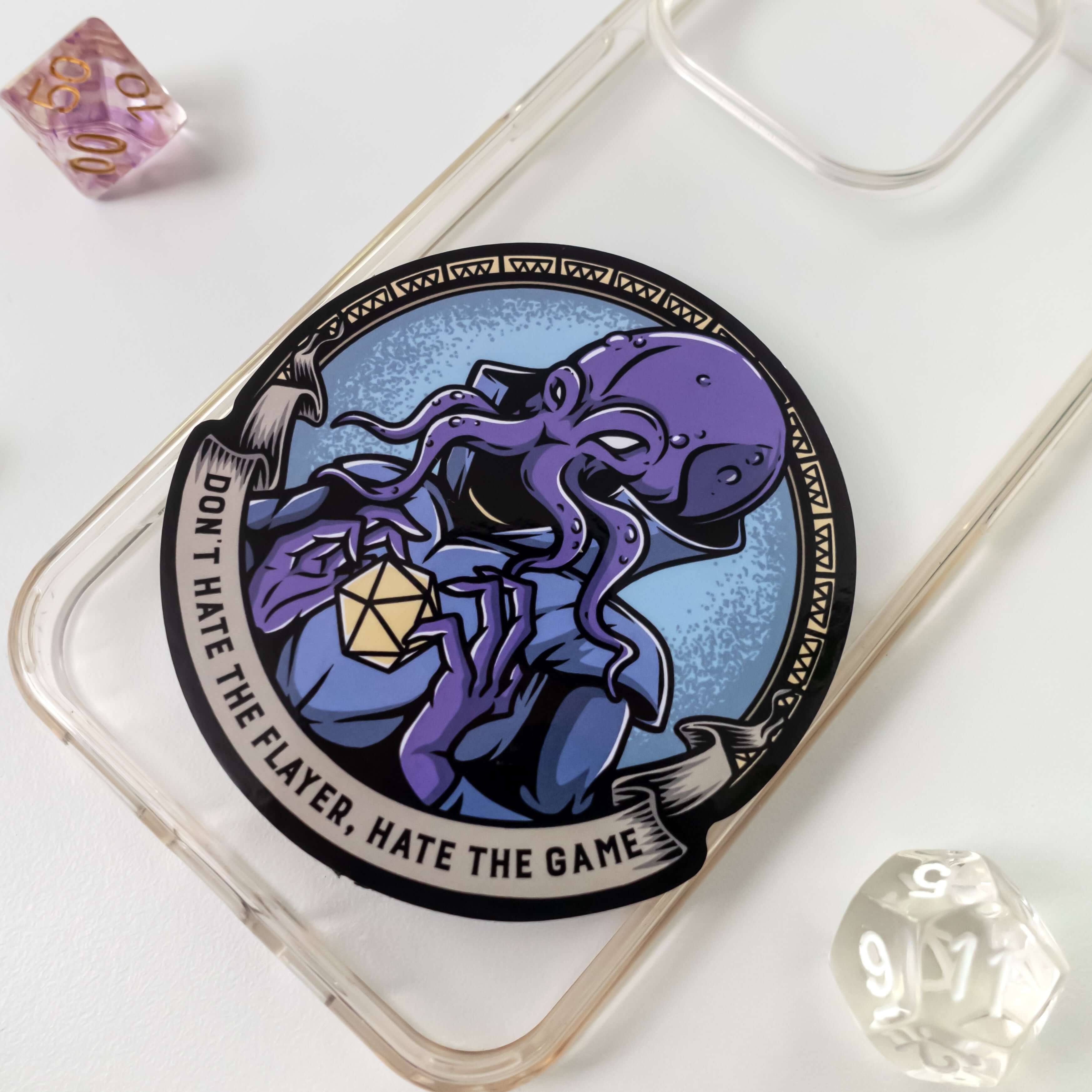 Don't Hate the Flayer Sticker - D&D / TTRPG Sticker - Glassstaff