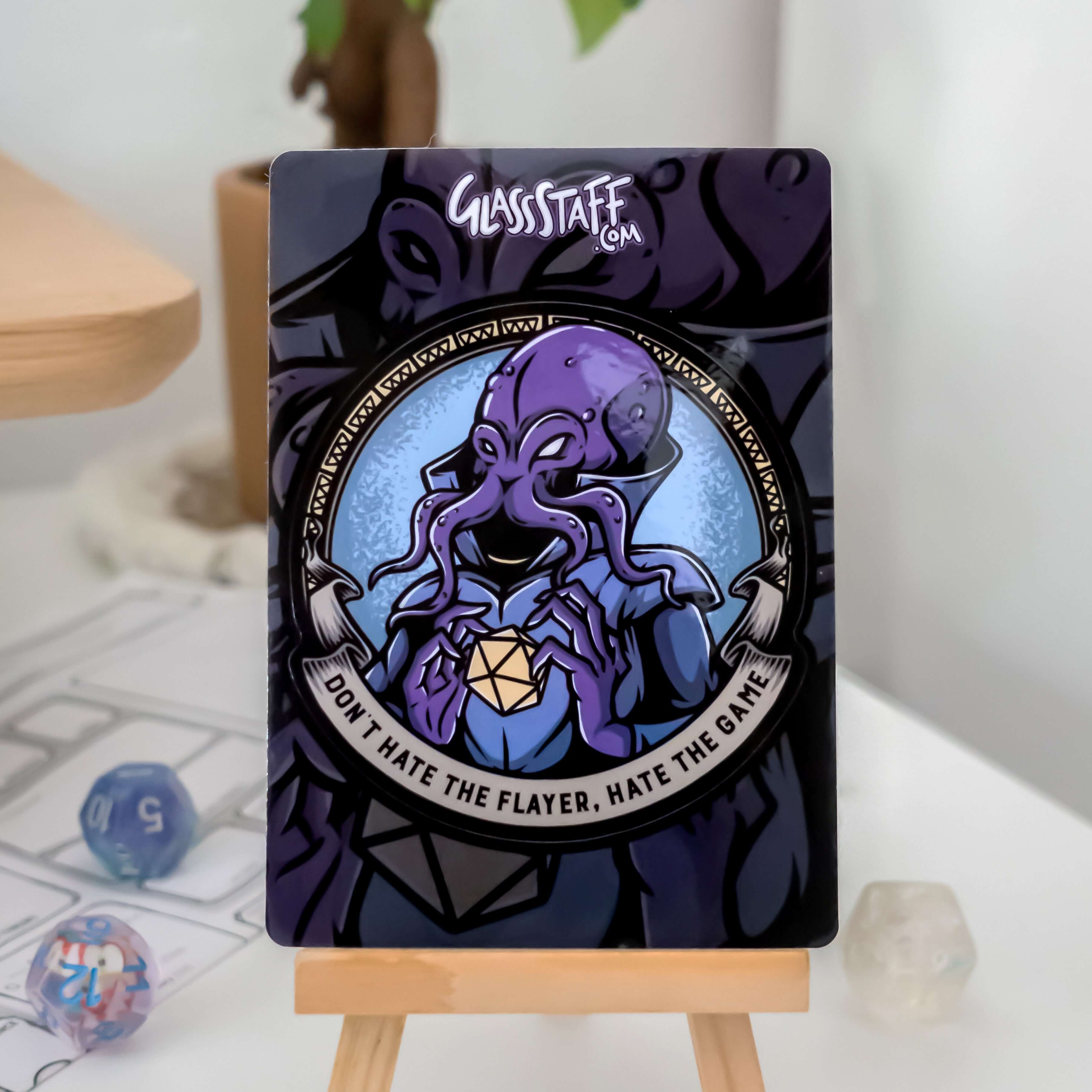 Don't Hate the Flayer Sticker - D&D / TTRPG Sticker - Glassstaff