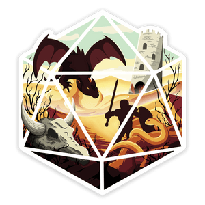 Dragon D20 sticker
