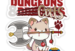 Dungeons and Cats Sticker - Sticker - GlassStaff