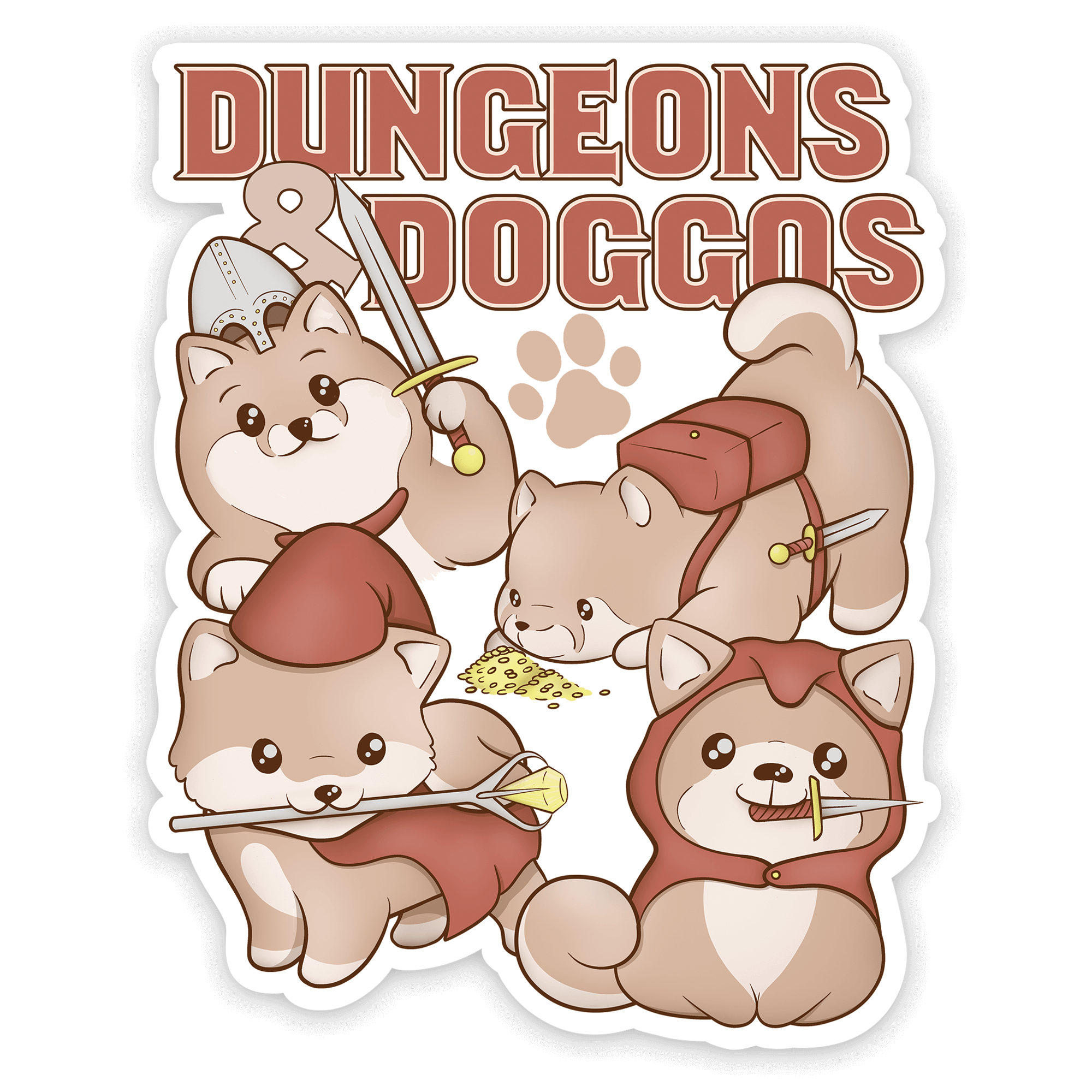 Dungeons & Doggos Sticker - Sticker - GlassStaff