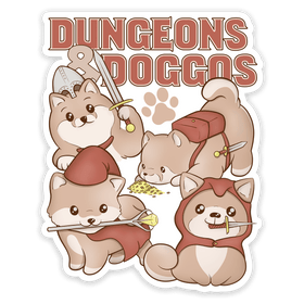 Dungeons & Doggos Sticker - Sticker - GlassStaff